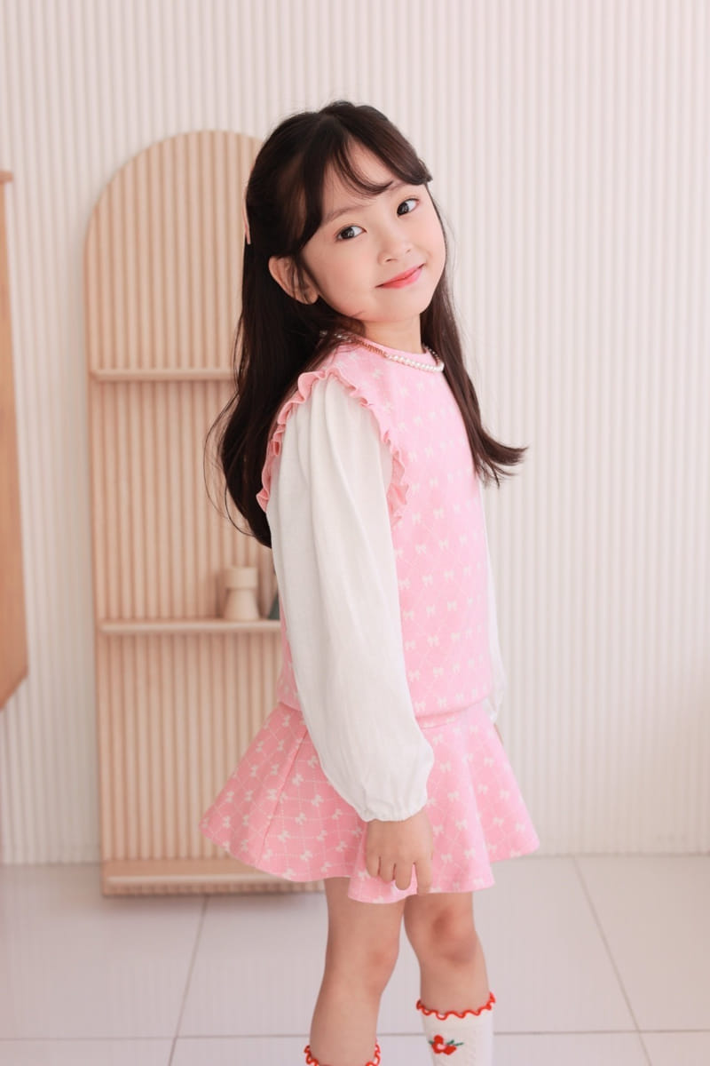 Dalla - Korean Children Fashion - #prettylittlegirls - Ribbon Top Bottom Set - 11