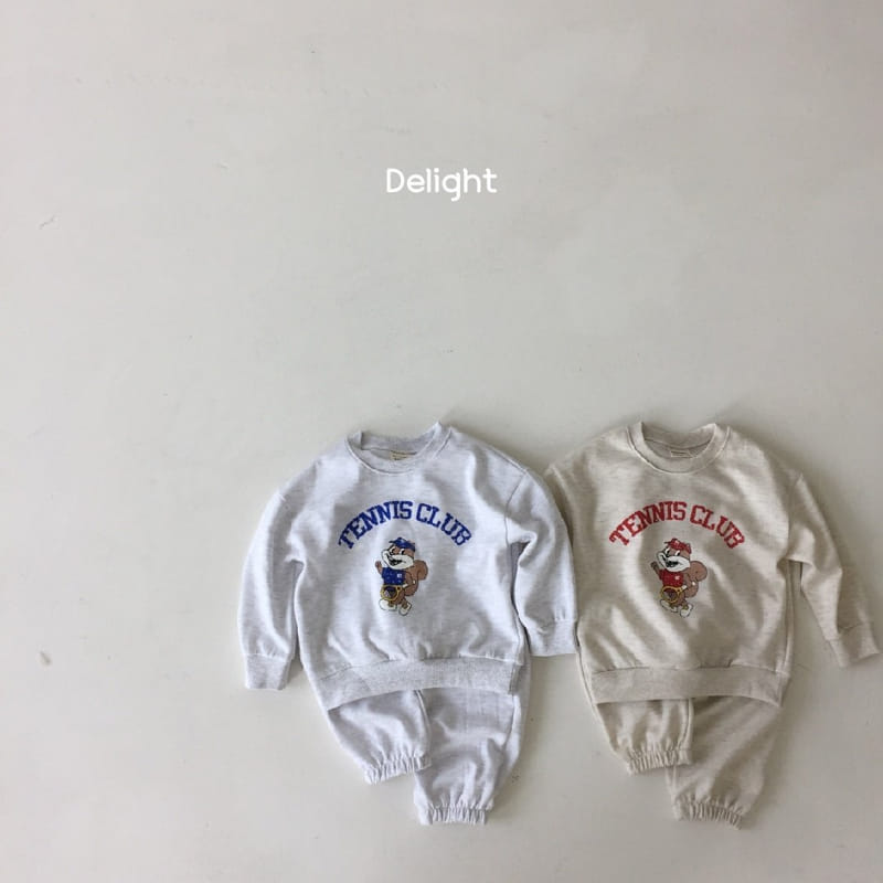 Delight - Korean Children Fashion - #designkidswear - Tennis Squirrel Top Bottom Set - 3