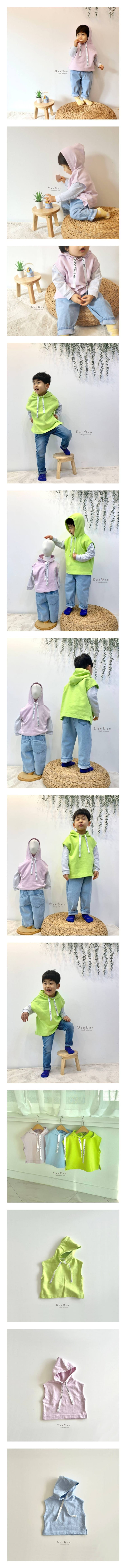 Denden - Korean Children Fashion - #discoveringself - Hoody Vest