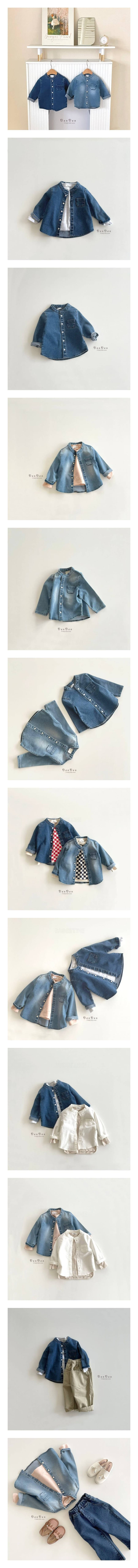 Denden - Korean Children Fashion - #prettylittlegirls - Cracker Denim Shirt