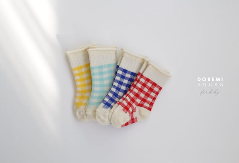 Doremi Socks - Korean Children Fashion - #designkidswear - Gingum Check Socks - 10