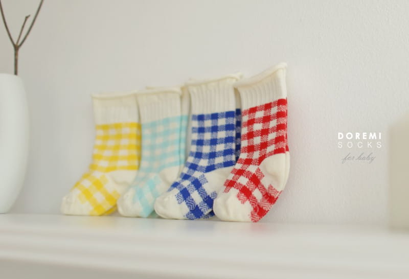 Doremi Socks - Korean Children Fashion - #discoveringself - Gingum Check Socks - 11