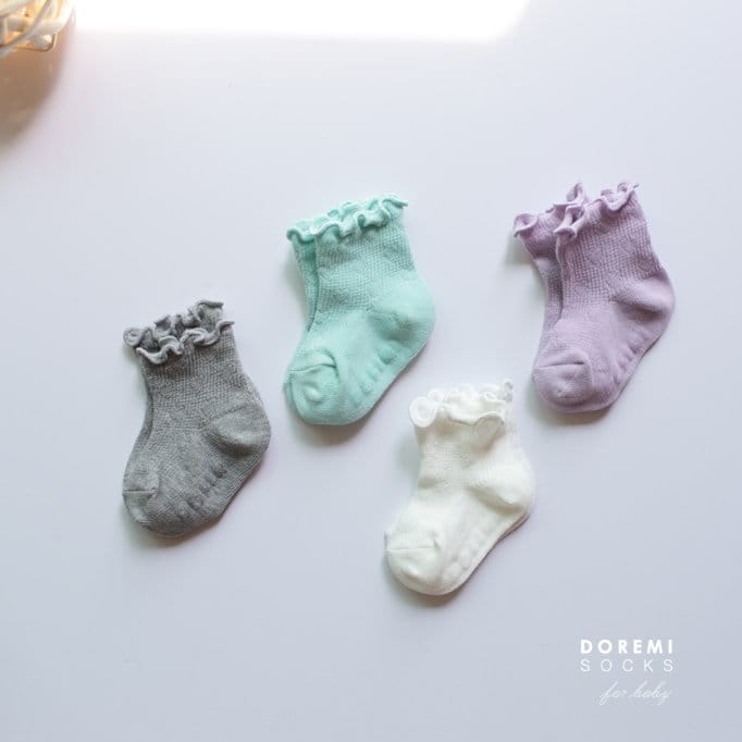 Doremi Socks - Korean Children Fashion - #discoveringself - Heart Mesh Socks