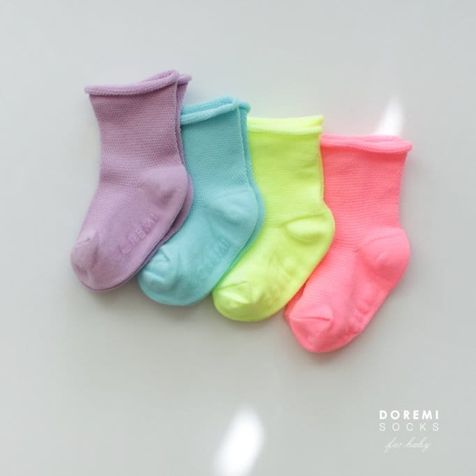 Doremi Socks - Korean Children Fashion - #littlefashionista - Mesh Neon Socks - 9