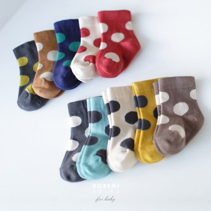 Doremi Socks - Korean Children Fashion - #magicofchildhood - French Dot Socks - 5