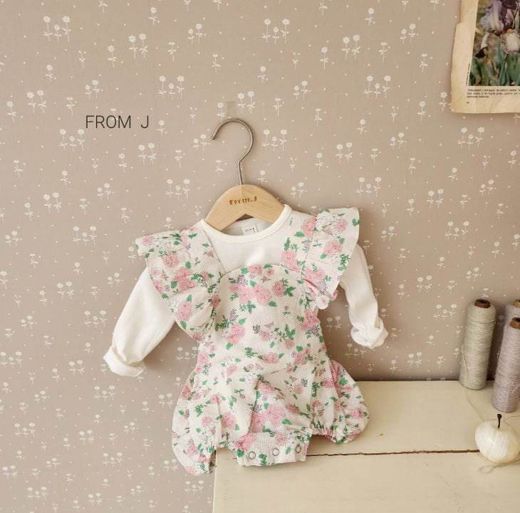 From J - Korean Baby Fashion - #babyootd - Nana Flower Bodysuit - 3