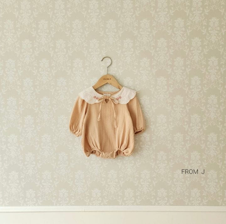 From J - Korean Baby Fashion - #babyootd - Embrodiery Collar Bodysuit - 11