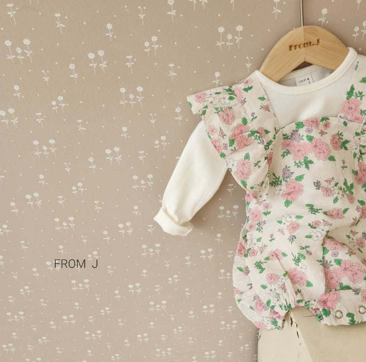 From J - Korean Baby Fashion - #babyootd - Nana Flower Bodysuit - 4