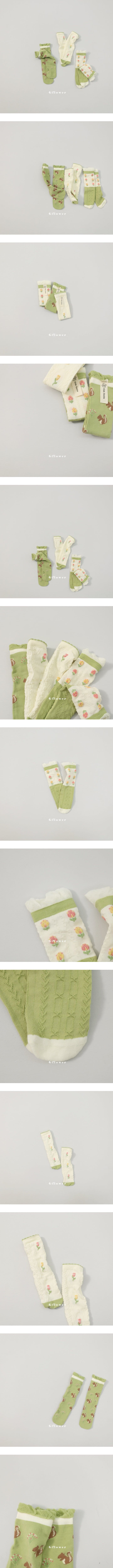 G Flower - Korean Children Fashion - #childofig - Green Socks