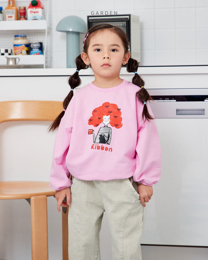 Garden - Korean Children Fashion - #childofig - Ribbon Sweatshirt - 2