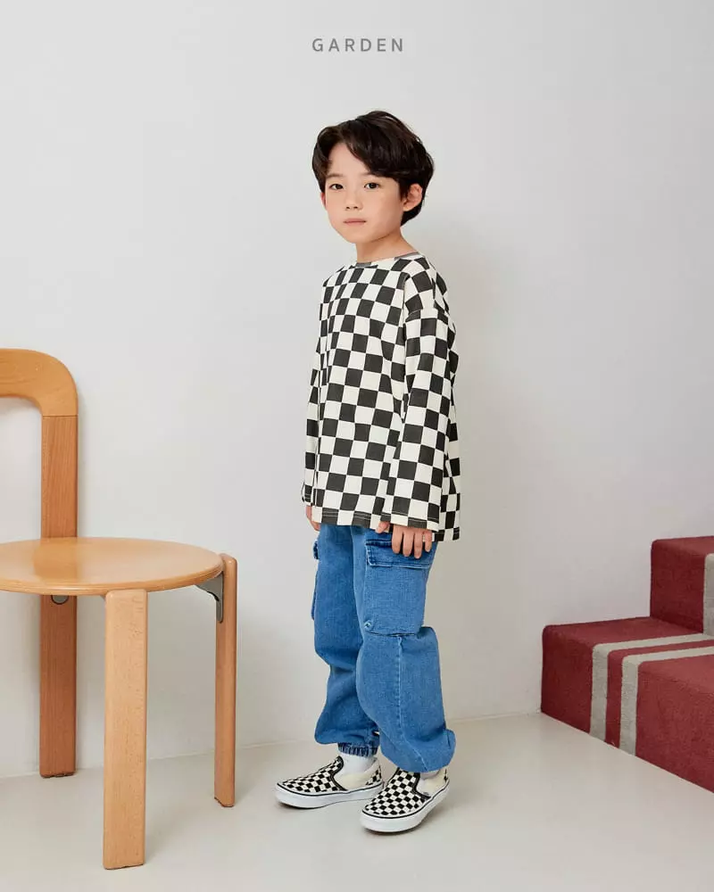 Garden - Korean Children Fashion - #childrensboutique - Check Piping Tee - 9