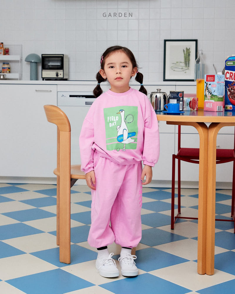 Garden - Korean Children Fashion - #childrensboutique - Pigment Goose Top Bottom Set - 7