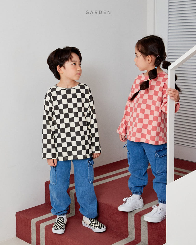Garden - Korean Children Fashion - #discoveringself - Check Piping Tee - 11