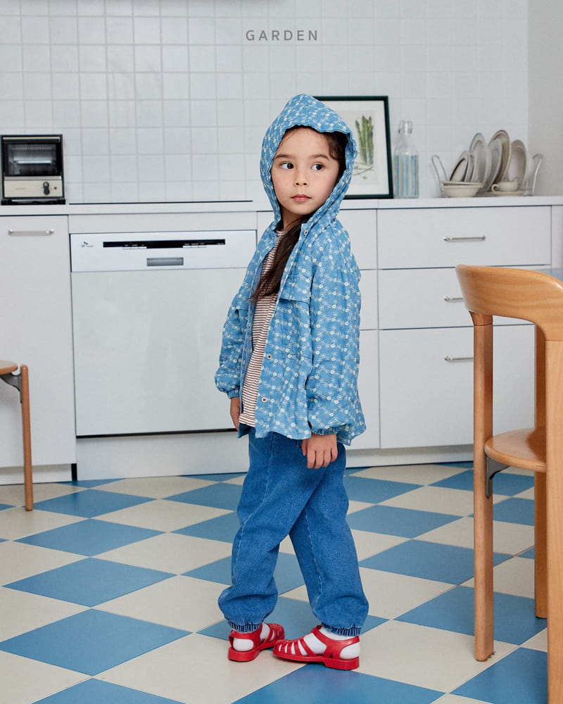 Garden - Korean Children Fashion - #kidsshorts - Denim Hoody Jumper - 9