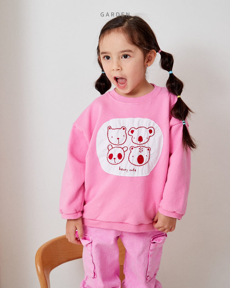 Garden - Korean Children Fashion - #kidsshorts - Bear Patch Sweatshirt - 5