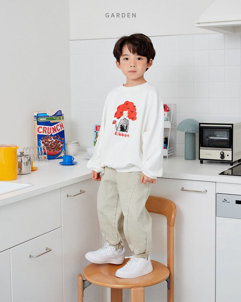 Garden - Korean Children Fashion - #kidsshorts - Ribbon Sweatshirt - 7