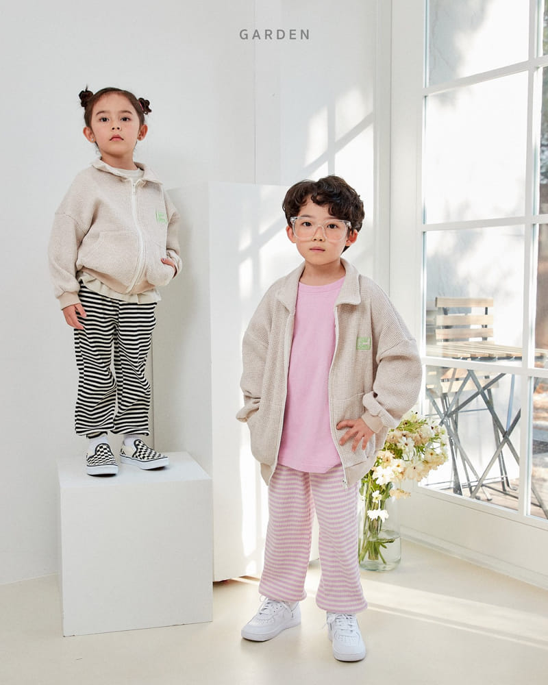 Garden - Korean Children Fashion - #prettylittlegirls - Stand Collar Zip-up