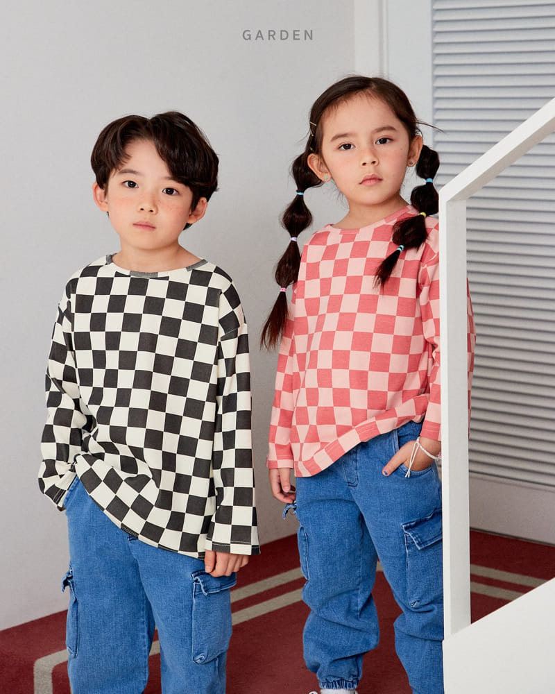 Garden - Korean Children Fashion - #todddlerfashion - Check Piping Tee - 5
