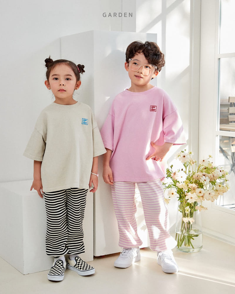 Garden - Korean Children Fashion - #toddlerclothing - Logo Short Sleeves Tee