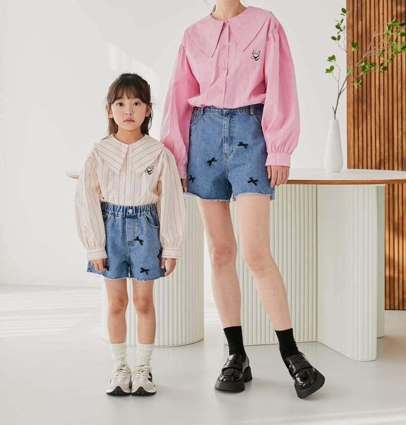 Ggomare - Korean Children Fashion - #childofig - Fox Collar Blouse with Mom - 9
