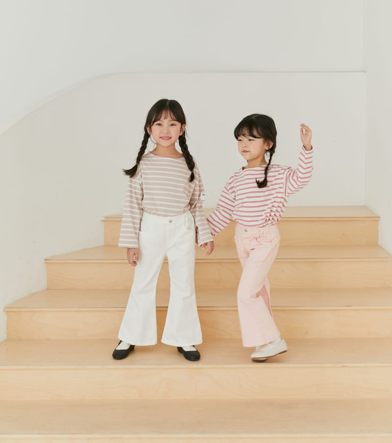Ggomare - Korean Children Fashion - #childrensboutique - Stripes Tee with Mom - 5