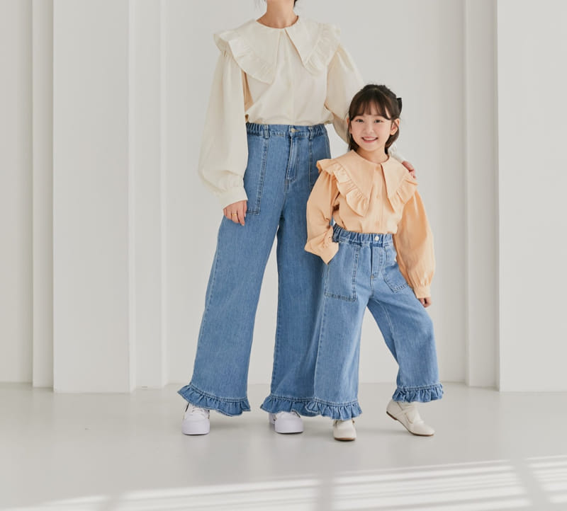Ggomare - Korean Children Fashion - #discoveringself - Frill Jeans with Mom - 9