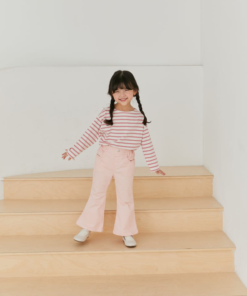 Ggomare - Korean Children Fashion - #kidsshorts - Stripes Tee with Mom - 9