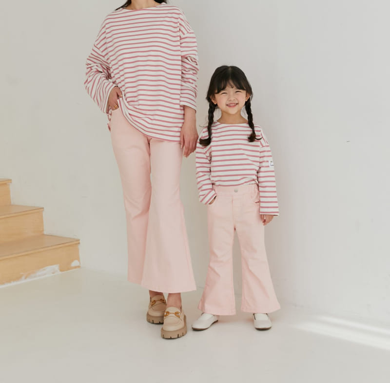 Ggomare - Korean Children Fashion - #kidsstore - Stripes Tee with Mom - 10