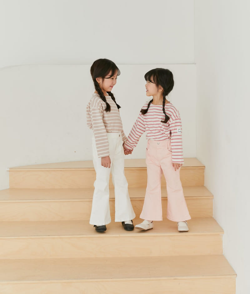 Ggomare - Korean Children Fashion - #todddlerfashion - Stripes Tee with Mom