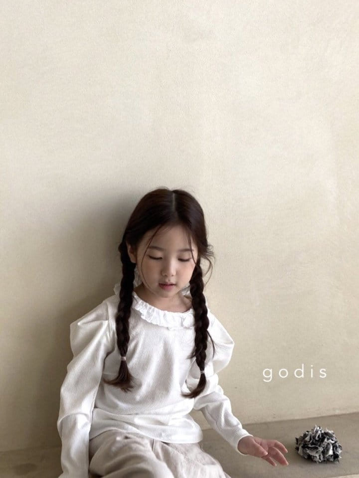 Godis - Korean Children Fashion - #discoveringself - Lace Frill Tee - 2
