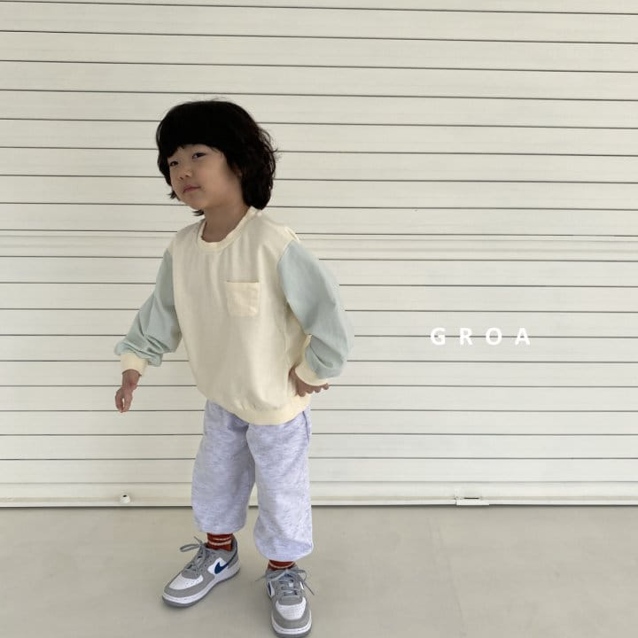Groa - Korean Children Fashion - #Kfashion4kids - Sleeves Color Sweatshirt