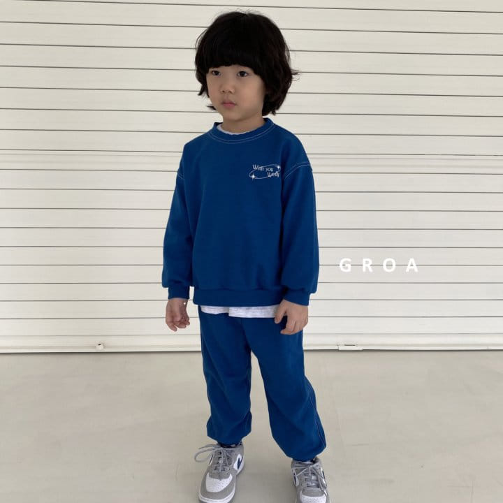 Groa - Korean Children Fashion - #Kfashion4kids - Stitch Top Bottom Set - 6