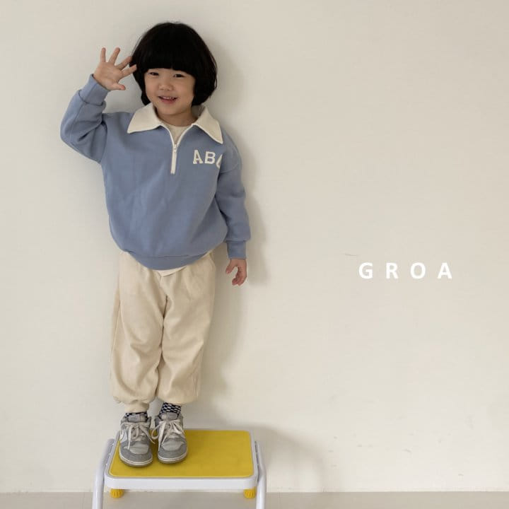 Groa - Korean Children Fashion - #kidsshorts - ABC Half Sweatshirt - 2