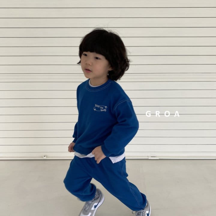 Groa - Korean Children Fashion - #kidzfashiontrend - Stitch Top Bottom Set - 5