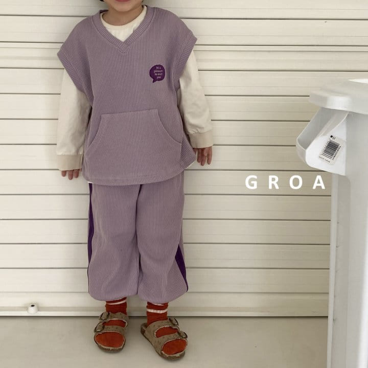 Groa - Korean Children Fashion - #magicofchildhood - Waffle Vest Set - 9