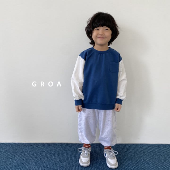 Groa - Korean Children Fashion - #prettylittlegirls - Sleeves Color Sweatshirt - 5