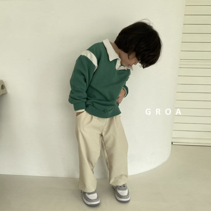 Groa - Korean Children Fashion - #prettylittlegirls - Collar Color Sweatshirt - 8