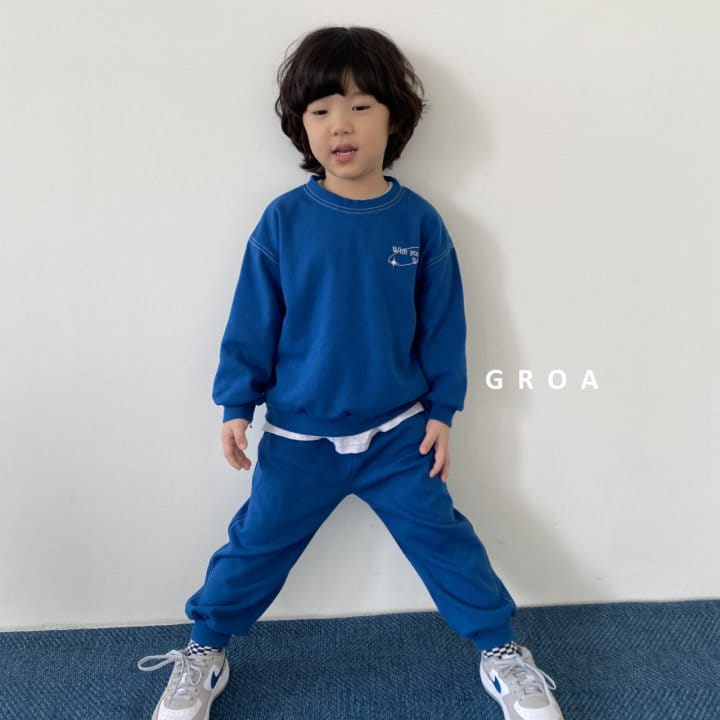 Groa - Korean Children Fashion - #todddlerfashion - Stitch Top Bottom Set - 11