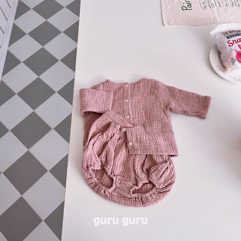 Guru Guru - Korean Baby Fashion - #babyboutique - Cloud Top Bottom Set - 2