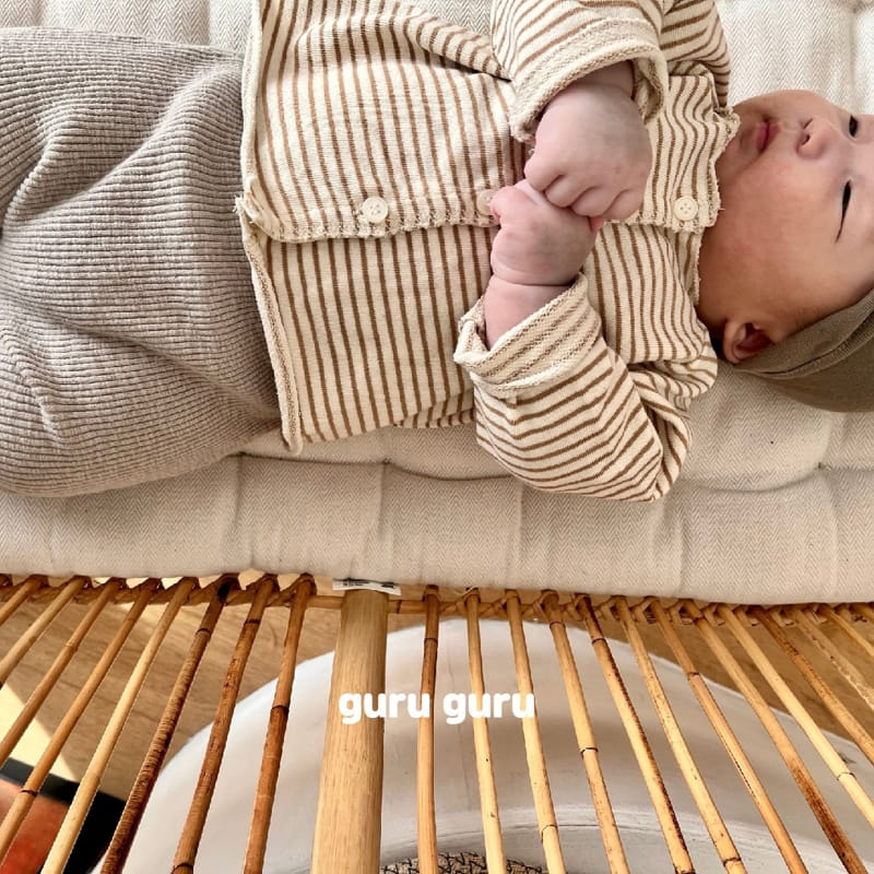 Guru Guru - Korean Baby Fashion - #babyfever - Stripes Cardigan