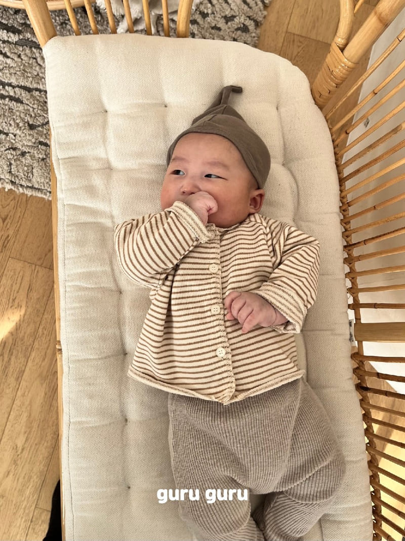 Guru Guru - Korean Baby Fashion - #babylifestyle - Stripes Cardigan - 3