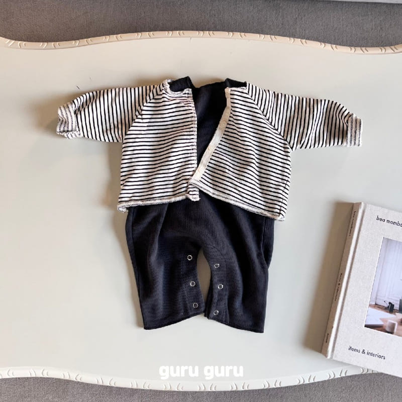 Guru Guru - Korean Baby Fashion - #babylifestyle - Stripes Cardigan - 4