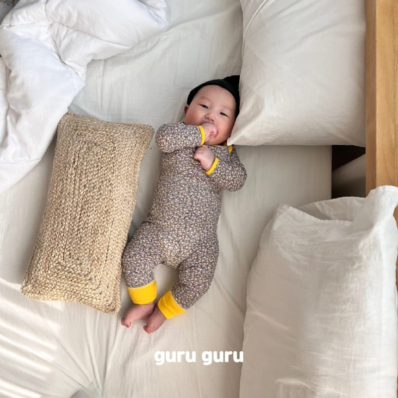 Guru Guru - Korean Baby Fashion - #babyootd - Small Flower Top Bottom Set - 3