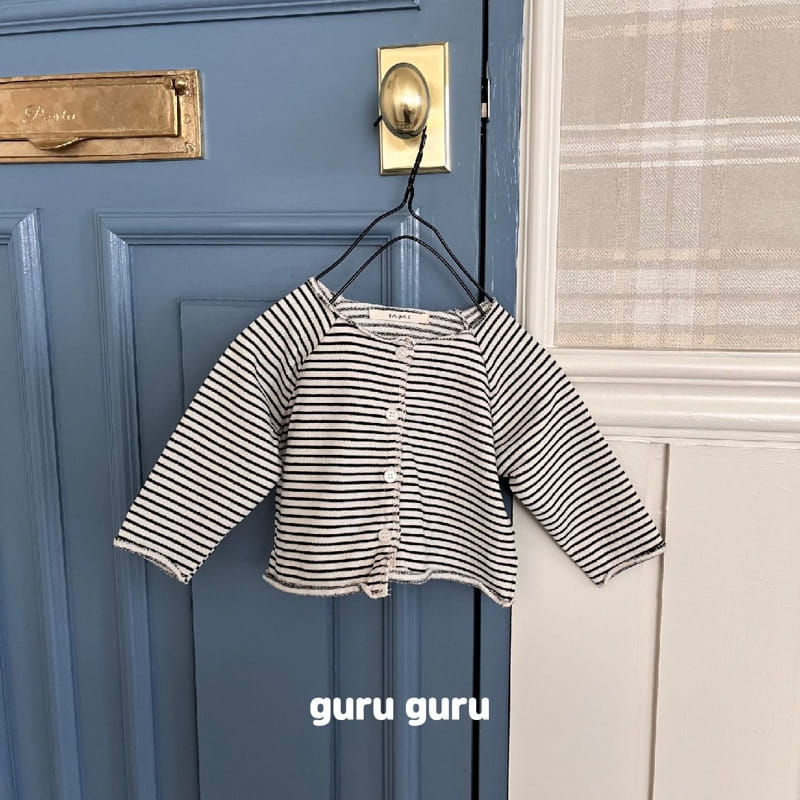 Guru Guru - Korean Baby Fashion - #babyoutfit - Stripes Cardigan - 7
