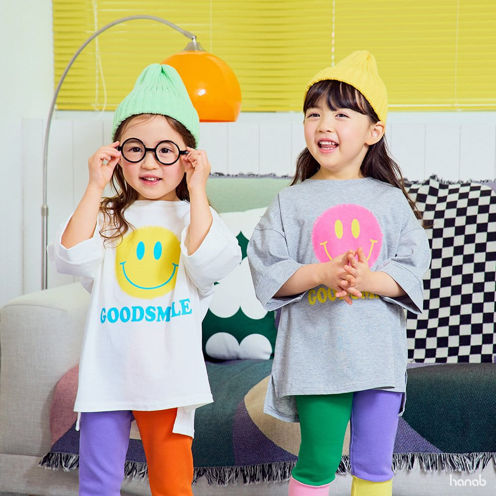 Hanab - Korean Children Fashion - #kidzfashiontrend - Color Smile Tee Set - 4
