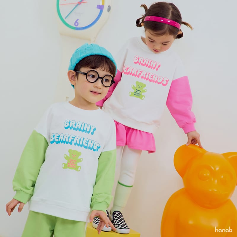 Hanab - Korean Children Fashion - #Kfashion4kids - Bear Friends Top Bottom Set - 8