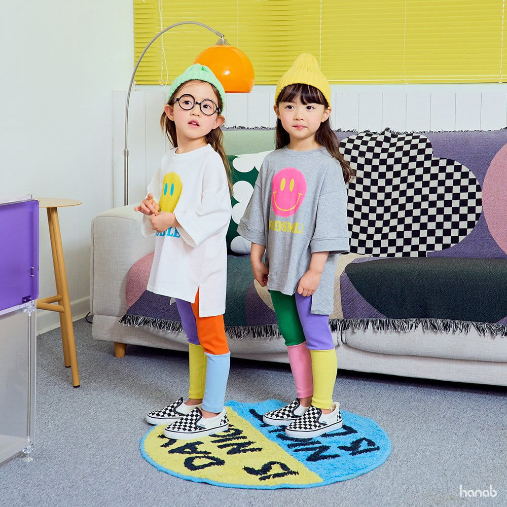 Hanab - Korean Children Fashion - #childofig - Color Smile Tee Set - 10