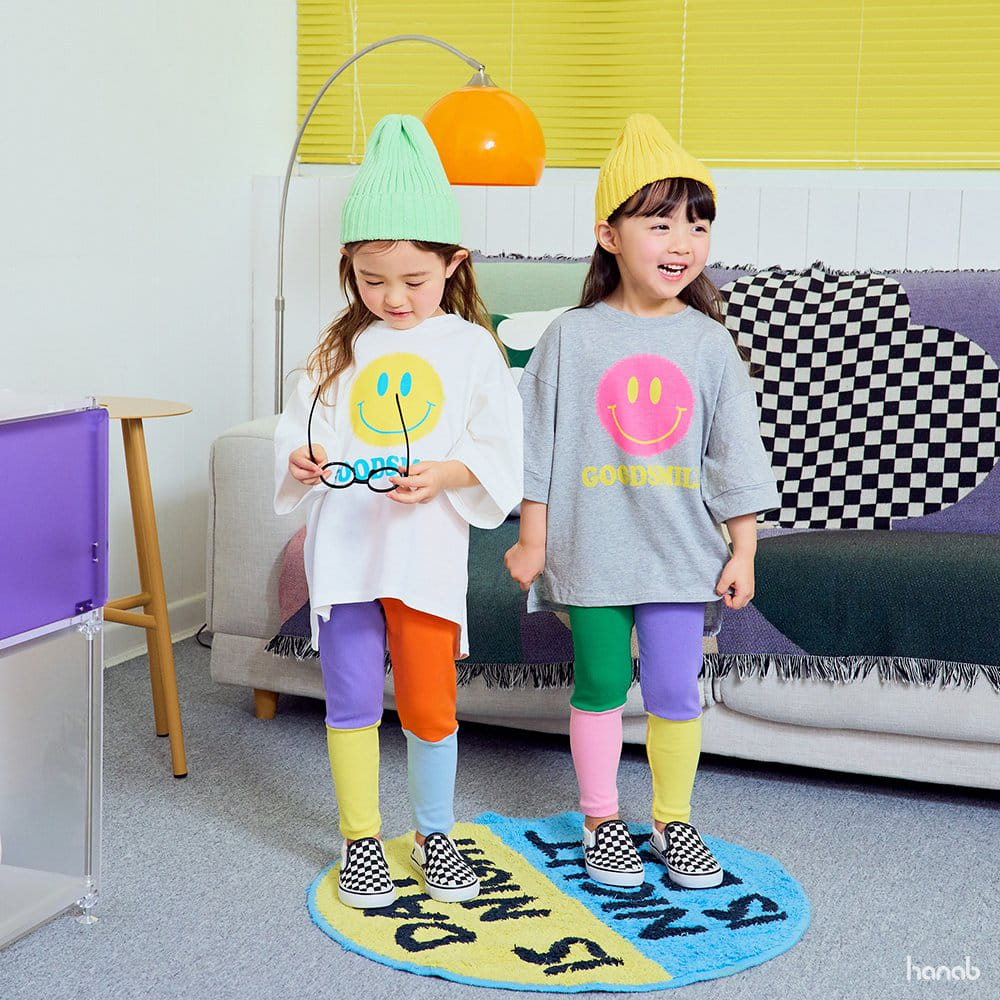 Hanab - Korean Children Fashion - #childofig - Color Smile Tee Set - 9