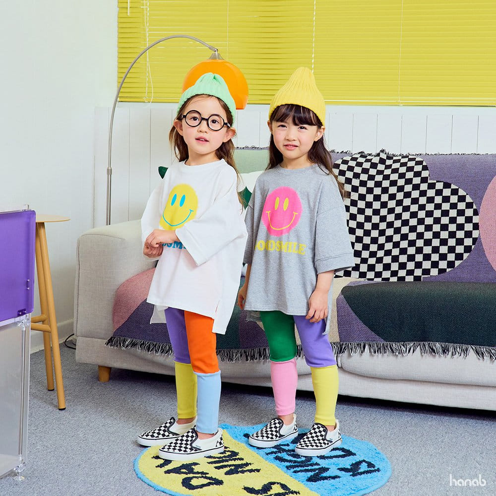 Hanab - Korean Children Fashion - #childrensboutique - Color Smile Tee Set - 11