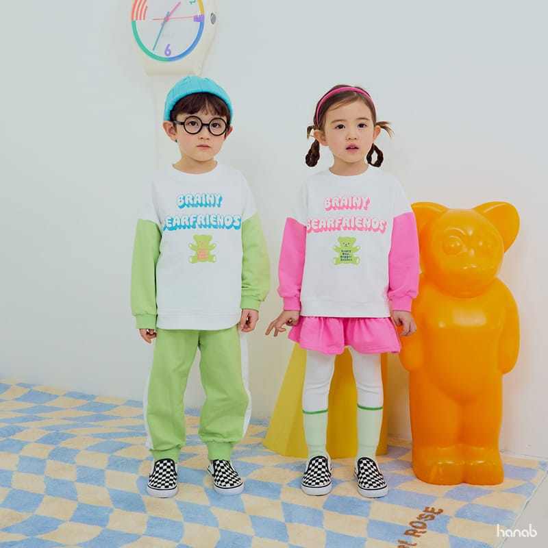 Hanab - Korean Children Fashion - #childrensboutique - Bear Friends Top Bottom Set